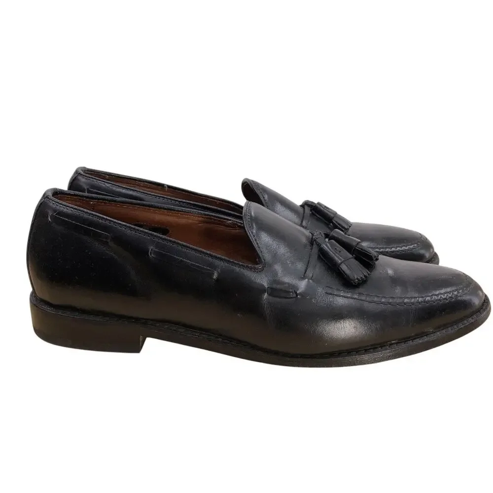 Allen Edmonds Loafers Mens 11 D Grayson Black Tassel Leather Dress Slip On